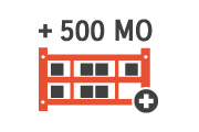 500MiB storage