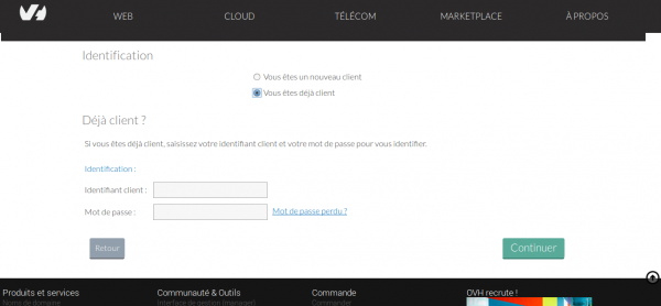 Identification OVH