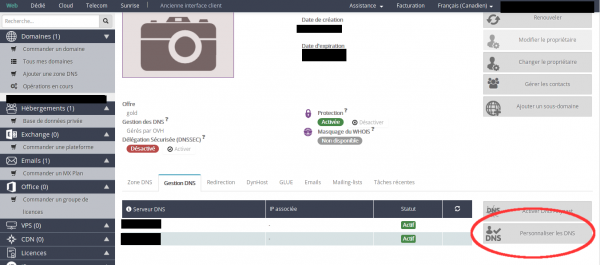 Personnalisation des DNS